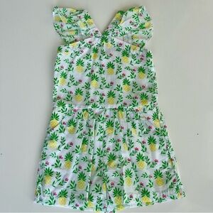 NWT Janie and Jack Pineapple Print Romper, Size 5